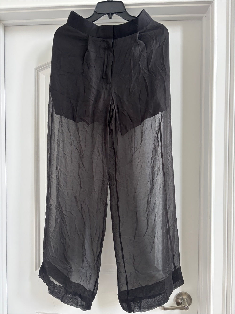 COS Black Sheer Wide-Leg Pants